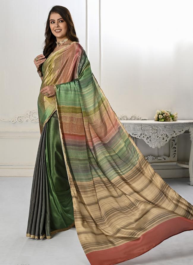 Crepe Soft Silk Multicolor Traditional Wear Printed Saree